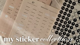 my sticker collection - small & minimal collection for productive planning