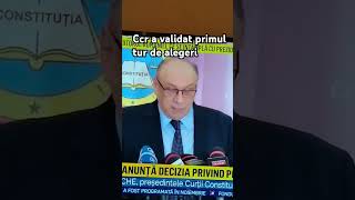 Ccr a validat primul tur de alegeri Călin Georgescu finalist