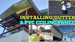 GUTTER & PVC CEILING PANEL INSTALLATION NA! | MJ Arcillas vlogs