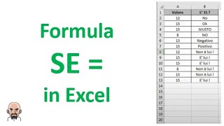 Utilizzo della formula SE= di Excel