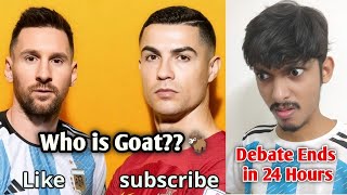 MESSI OR RONALDO - WHO IS GOAT?🐐| ROAD TO 50 K | RS 500 GIVEAWAY | Pt - 1 | 24 HOURS