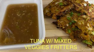 Angel’s Cooking: TUNA WITH MIXED VEGGIES FRITTERS