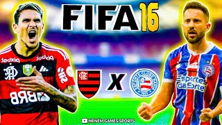 BRASILEIRÃO 2024 FLAMENGO X BAHIA SIMULAÇÃO FIFA 16 MOD EA FC MOBILE