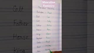 Masculine Feminine #english