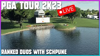 PGA Tour 2k23 🔴 LIVE  | Multiplayer Ranked Duos With Schpune ⛳💰😁