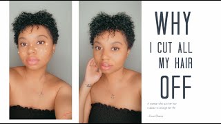 WHY I CUT ALL MY HAIR OFF | CURLY PIXIE CUT ✨