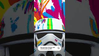 Asking AI to make paint graffiti art using a Stormtrooper’s helmet. #ai #art #short