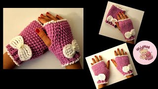 بالكروشيه جوانتى/قفازات بدون اصابع سهل جدا للمبتدئين how to crochet finger less gloves