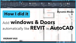 Add Doors and Windows Automatically in AutoCAD Just Like Revit | AutoCAD Tips & Tricks | Vigram Vasi