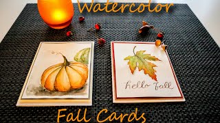 Watercolor Fall Cards