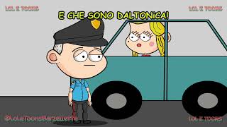 TOP BARZELLETTA DIVERTENTE DEL GIORNO! I CARABINIERI SONO DALTONiCA barzellette animate