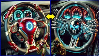 Superheroes as Steering Wheel 🎡|| 💥Avengers vs DC - All Marvel Characters #avengers #shorts #marvel