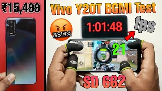 Vivo Y20T BGMI Test ⚡ Heating, Max Graphics, Lag 😍 SD 662 Gameplay Review