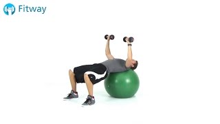 How To Do: Stability Ball Chest Press - Dumbbell Flat | Chest Workout Exercise