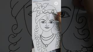 Krishna Drawing shorts #youtubeshorts ##drawing #pencildrawing #cartoon