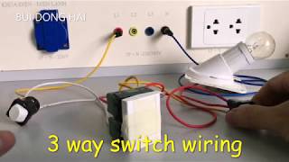 Three way switches wiring | Mạch đèn 3 vị trí