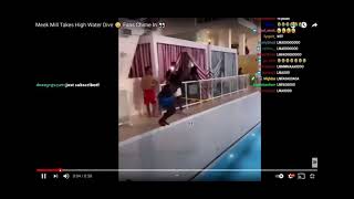 YourRage reacts to Meek Mill diving in pool and explains how he dives