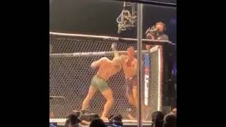 Dustin Porier KO'ing Conor McGregor (Cage side)