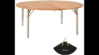 KC 2017  KingCamp Round table with three bamboo panels