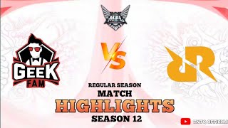 Geek Fam VS RRQ | Week 3 Day 3 | Game 1,2 & 3 | Highlights MPL ID S12