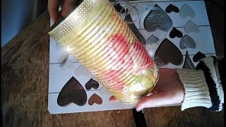 Diy Decoupage Tin pot cookware