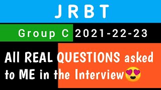 JRBT Gr-C Interview| All REAL QUESTIONS asked to ME 😍| 2022-23