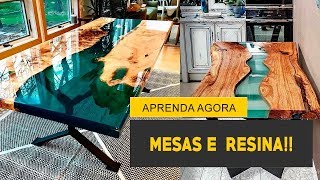 MESA DE RESINA - INCRÍVEIS DESIGNERS DE MESA DE MADEIRA COM RESINA EPÓXI - CURSO DE MESAS RESINADAS