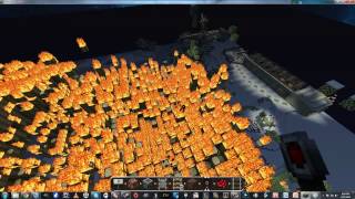 Minecraft Giant Burning Tree 1080p