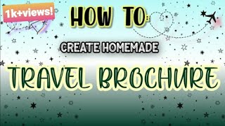 HOW to create Homemade TRAVEL BROCHURE ||using A4|| easy tutorial