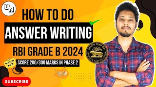 Answer Writing For Phase 2 | Strategy For RBI Grade B Exam | RBI Grade B 2024 | Unleash RBI