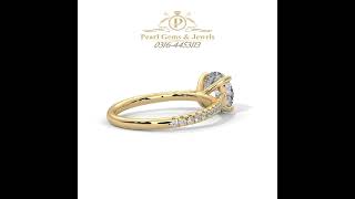 Solitaire Gold Ring 18 By Pearl Gems and Jewels