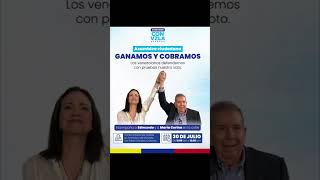 MARIA CORINA MACHADO Y EDMUNDO GONZÁLES DICEN GANAMOS Y COBRAMOS