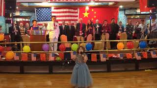 Amazing National Anthem Performance by child ⭐ Mirabel Pan Weston #bostonchinatown