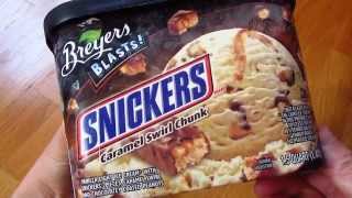 Breyers Ice Cream - Snickers Caramel Swirl Unboxing