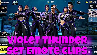 Pubg Mobile Violet Thunder Set Emotes Free to Use - Pubg Mobile