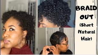 EASY BRAID OUT TUTORIAL ON SHORT (AWKWARD LENGTH) NATURAL HAIR