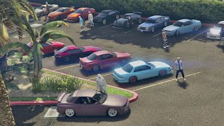 GTA 5 ONLINE CAR MEET | PS5 NEXT GEN | CUTTING UP IN TRAFFIC | ROAD TO 8K