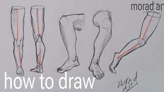 How to Draw Human Leg Step by Step for Beginners | Tutorial | Drawing Sketches