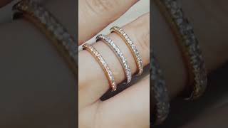 14k Solid Gold Round Cut Labgrown Diamond Wedding Band / Half Eternity Lab Diamond Band Gift For Her