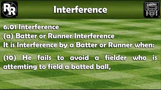 Interference Going Back to First Base