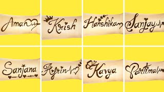 Beautiful names mehndi tattoo.