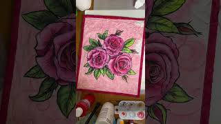 Painting a Quilted Background #fabricpainting #dtftransfer #textileart