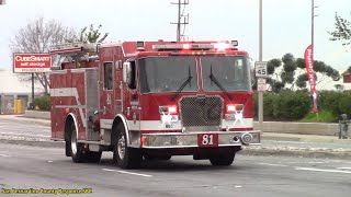 San Bernardino PD, Inland CHP, SBCoFD Medic Engine 221A, 221, 81, Truck 221 & 224. New AMR Rig.