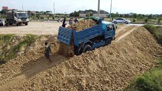 The Best Operation Bulldozer!! Starting The Project Asian National HightWay Road Pushing Landfilling