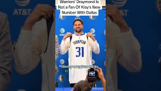 Warriors' Draymond Is Not a Fan Of Klay's New Number With Dallas💞#nba #basketball #shorts #viral