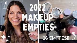 YEAR END MAKEUP EMPTIES!! All the makeup I finished in 2022!!