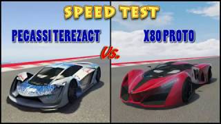 PEGASSI TEZERACT VS X80 PROTO - SPEED TEST DRAG RACE - GTA 5 ONLINE