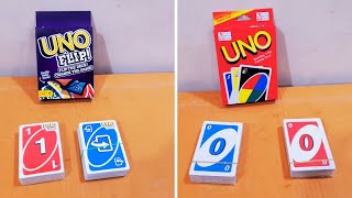 Unboxing and Review of Uno Flip Side Family and Friends Card Game Vs regular Uno cards