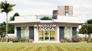 Mausoleum Design - Large Modern Mausoleum EP23