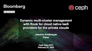 Dynamic multi-cluster management with Rook for cloud native IaaS providers for the private clouds